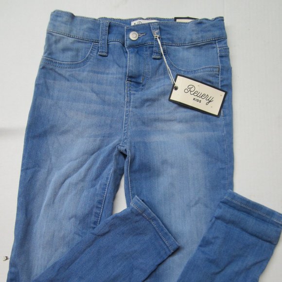 Revery Kids 6x denim stretch jeans jeggings mid-rise skinny NWT - Picture 1 of 4